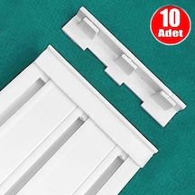 Aletçantam 3'lü Korniş Kapağı Geçmeli Ray Perde Son Kilidi 10'lu Paket