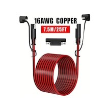 Dashanshop Jyft 16awg Sae Uzatma Kablosu Polarite Adaptörlü 295.28inch Solar Panel Araç