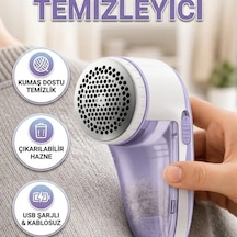 Usb Şarjlı Tiftik Ve Tüy Temizleme Makinesi Çıkarılabilir Hazne, Anti-statik Fırça Renkli