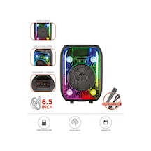 D66 Siyah Kablolu Mikrofonlu Bluetooth Hoparlör