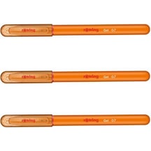 Rotring Jel Mürekkepli Tükenmez Kalem Turuncu 3'lü