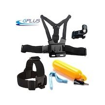 Gopro Eken Sjcam Kafa Bandı Göğüs Kemeri 5 Parça Set Gplus St005 Çok Renkli