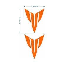 Yamaha Mt Logo 5 X 5 Cm Turuncu Sticker 2 Li
