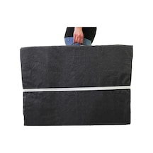 Katlanır Yatak Yer Yatağı Sünger Yatak Tek Kişilik 80x180 Siyah Kırçıllı
