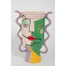 Vitale Seramik Picasso Vazo 22.5 14 31 Cm Ak.kd0084 Renkli
