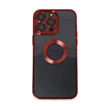 Newface Apple İphone 14 Pro Max Kılıf Slot Silikon - Kırmızı