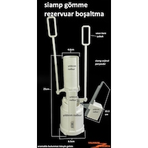 Siamp Gömme Üst Boşaltma Dar Kare Rezervuar İç Takımı Göbek
