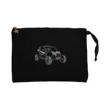 Can Am Off Road Siyah Clutch Astarlı Cüzdan / El Çantası Siyah