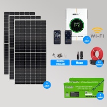 Cks Enerjı 4 Kw Lityum Akülü Hazır Solar Paket Kolay Kurulum Orta Paket
