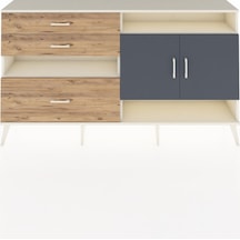 Arges Konsol 4 Raflı 3 Çekmeceli 2 Kapaklı 176x30x99 Aytaşı-antra Aytaşı-antrasit/çam