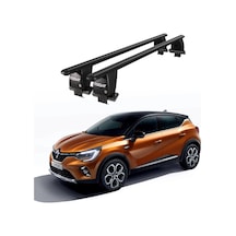 Royal Renault Captur 2019 Ve Sonrası Uyumlu Siyah Kilitli Ara Atkı Port Bagaj Tavan Barı