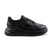 Bambi Siyah Leather Erkek Sneaker E01307257343 Siyah