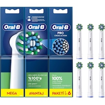 Oral-B Cross Action Şarjlı Diş Fırçası Yedek Başlığı 6'lı Mavi - Yeşil