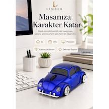 Klasik Mavi Beetle Vosvos Tasarımlı 2.4g Kablosuz Mouse Usb Alıcılı Kırmızı Araba Şeklinde Optik Mouse Çok Renkli Diğer