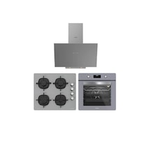 Silverline BO6502S02 - CS5335S02 - 3481 Flam Gri Cam Ankastre Set