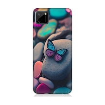Realme C11 Uyumlu Renkli Taş Desenli Silikon Kılıf