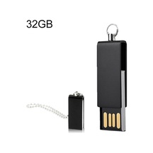 Mini Döndürülebilir Usb Flash Disk 32gb , Siyah