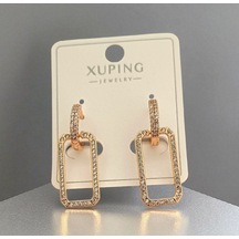 Kadın Xuping Zirkon Taşlı Rodyum Kaplama Küpe 9101