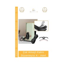 Kabloaparatı Mutfak Çok Amaçlı Kablo Toplayıcı Aparat Kahve Siyah Sarma Düzenleyici - 4 -adet