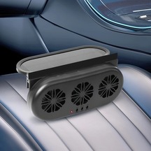 Xuweiwei Siyah Kompakt Güneş Araba Havalandırma Fanı Usb Portlu Koku Duman Ve Hava Kirliliği Giderici Taşınabilir Araç Egzoz Fanı Pilsiz