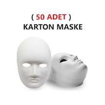 50 Adet, Karton Maske, Boyanabilir, Eğitici Maske Boyama, Etkinlik Ve Hobi Maskesi