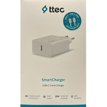 Ttec 2scs22bc Smartcharger Pd 20w Seyahat Hızlı Şarj Aleti+usb-c - Usb-c 3a Kablo Beyaz