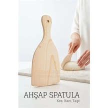 Ahşap Hamur Spatulası 21x9,5 Cm Doğal, Ergonomik Ve Çok Amaçlı Mutfak Yardımcısı 717906