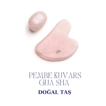 Pembe Kuvars Kalp Gua Sha Masaj Taşı Doğal Yüz Şekillendirici & Cilt Canlandırıcı