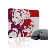 Metal Gear Solid Kaymaz Dikişli Kauçuk Oyuncu Mousepad V4 - 22x18 Gaming Mouse Pad Fare Altlığı