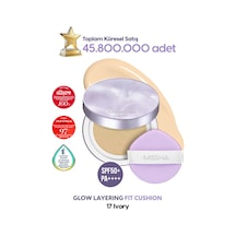 Missha Yoğun Kapatıcı, Nemli Ve Parlak Bitişli Cushion Glow Layering Fit Cushion No.17 Ivory Spf50+/pa++++ 17