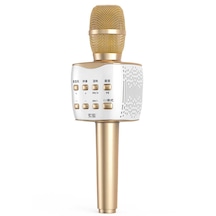 Soaiy MC7 Karaoke Mikrofon & Bluetooth Hoparlör Altın