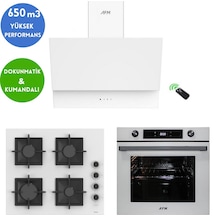 Afm Tech Ve Ferre Sarwi Turbolu Dijital Beyaz SC206-FA + FM7701 + FM3401 Ankastre Set