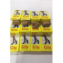 Kadın Bej Diz Altı Çorap 12li 001