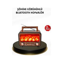 Alev Işığı Efektli Solar Bluetooth Hoparlör Radyo Destekli Taşınabilir Model - Lisinya