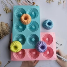 Siliko World Cupcake, Muffin, Kek Ve Pasta Kalıbı Silikon Kalıp, Kırmızı Diğer