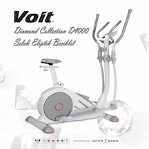 Voit D4000 Diamond Collection Seleli Eliptik Bisiklet 120 Kg Taşıma Kapasitesi İle 8 Kademe Direnç Mekanizması Beyaz