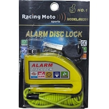 Disk Kilidi Sarı - Alarmlı - Hatırlatıcı Kablolu