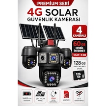 Esvision 7021 128gb 4 Kameralı 4g Çift Solar Panel 16x Zoom Dual Batarya Hieasy Aov Sürekli Kayıt Gece Görüş Çift Yönlü Ses 1 Yıl İnternet