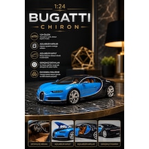 1:24 Chiron Mavi Metal Model Araba Diecast Açılabilir Kapı Çok Renkli