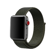 Ekılıf - Apple Uyumlu  Watch 42mm - Kordon Hasır Kordon - Krd-03 - 17-cargo Khaki - T11065