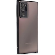 Samsung Uyumlu Galaxy Note 20 Ultra Kılıf Kamera Korumalı Lensli Silikon Siyah