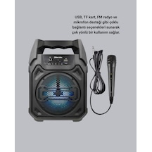 Hnrlıshp Tnabilir Bluetooth Hoparlör Fm Radyo, Usb, Sd Kart Ve Tws Özellikli