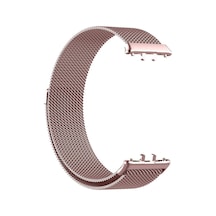 Samsung İle Uyumlu Galaxy Fit 3 Kordon Milano Loop Metal Kordon - Pembe Çok Renkli