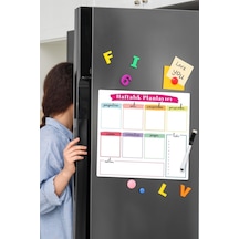 Haftalık Magnet Planlayıcı, Yazı Tahtası Pano + 2 Kalem