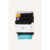 Defacto Regular Fıt Pemuklu 3lü Siyah Boxer E0037ax26spbk81 Siyah-bk81