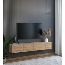 Duvara Monte Modern Minimalist MDF 160 Cm Ahşap TV Ünitesi