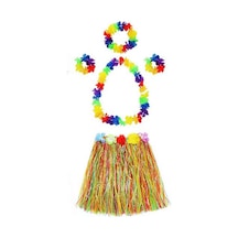 Yetişkin Ve Çocuk Uyumlu Luau Aloha Hawaii Kolye Renkli Etek N177