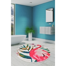 Flam Djt Çap 140 Cm Banyo Halısı, Paspas Çok Renkli