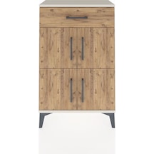 Arges Komodin Tek Raflı Tek Çekmeceli 4 Kapaklı 60x30x96 Aytaşı-çam Aytası