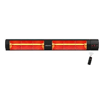 Ardonat Halogen Black Twin Pro 4000W Çift Lambalı Elektrikli Halojen Infrared Dış Mekan Isıtıcı, 5 Kademeli Uzaktan Kumandalı, Duvar ve Tavan Montajlı